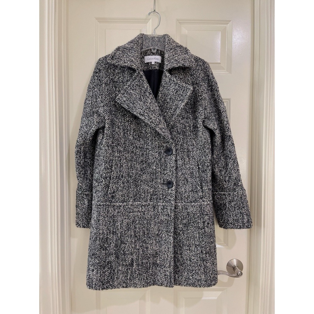 calvin klein women wool‎ coat size 10